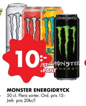 ÖoB Monster energidryck erbjuda