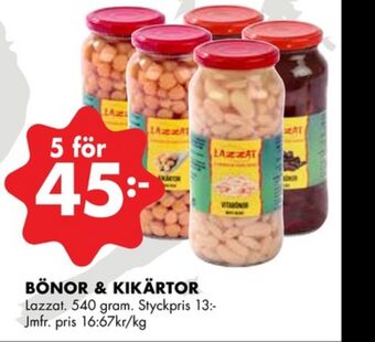 ÖoB Lazzat bönor erbjuda