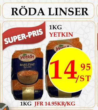 Matmixen Röda linser erbjuda