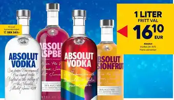 Border Shop Absolut Vodka 38-40 % erbjuda
