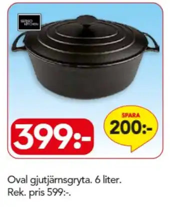Bo Ohlsson Oval gjutjärnsgryta 6 liter erbjuda