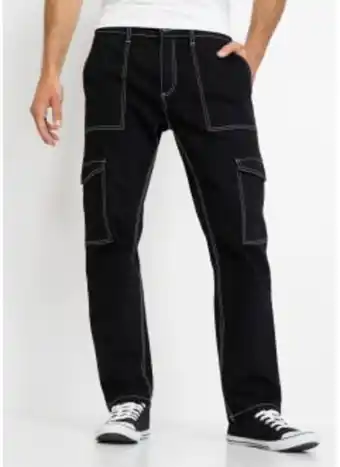 Bonprix Cargojeans, lös passform, raka ben erbjuda