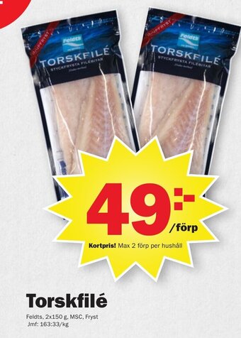 Pekås Torskfilé erbjuda