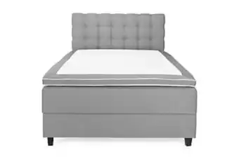 Furniturebox Oakham säng med förvaring 140x200 ljusgrå erbjuda