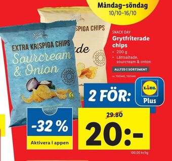 Lidl Grytfriterade. chips erbjuda