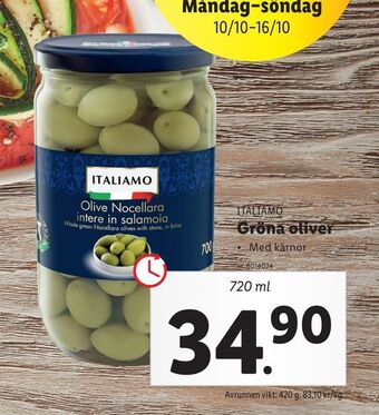 Lidl Gröna oliver erbjuda