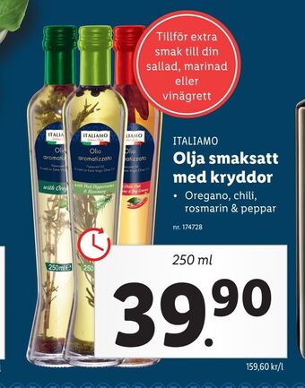 Lidl Olja smaksatt med kryddor erbjuda