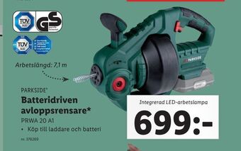Lidl Batteridriven avloppsrensare erbjuda