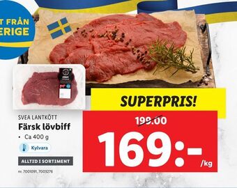 Lidl Färsk lövbiff erbjuda
