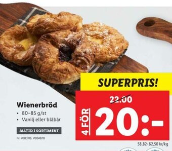 Lidl Wienerbröd erbjuda