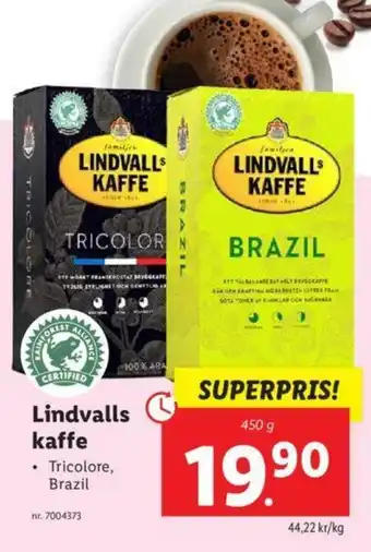 Lidl Lindvalls Kaffe 450g erbjuda