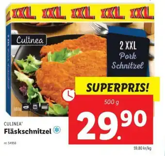 Lidl Culinea Fläskschnitzel 500g erbjuda