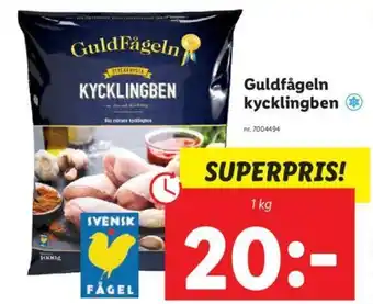 Lidl Guldfågeln Kycklingben 1kg erbjuda