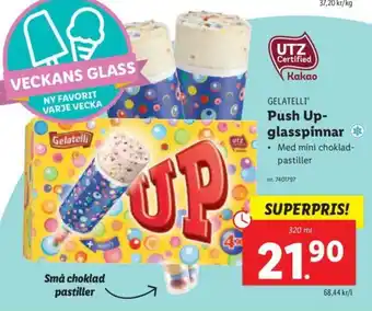 Lidl Push-Up glasspinnar 320ml erbjuda