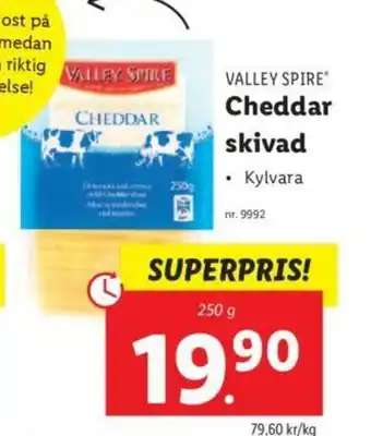 Lidl Cheddar skivad 250g erbjuda