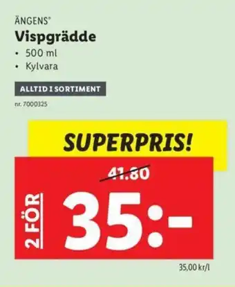 Lidl Vispgrädde 500ml erbjuda