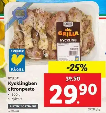 Lidl Kycklingben citronpesto 900g erbjuda