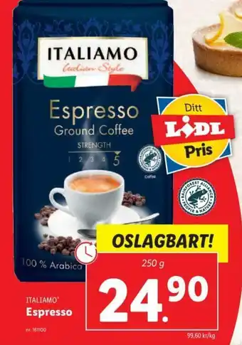 Lidl Italilamo Espresso 250g erbjuda