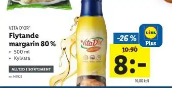 Lidl Flytande margarin 80% 500ml erbjuda