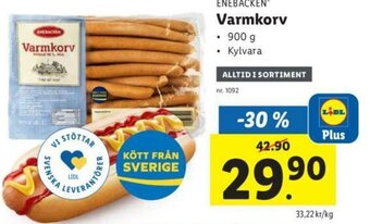 Lidl Enebacken Varmkorv erbjuda