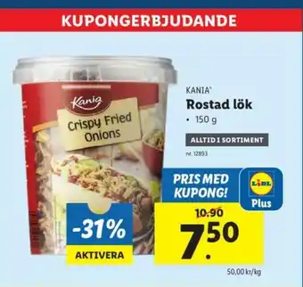 Lidl Kania Rostad lök 150g erbjuda