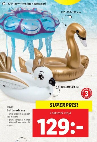 Lidl Crivit Luftmadrass erbjuda