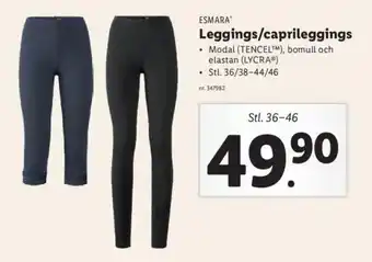 Lidl Esmara Leggings/caprileggings erbjuda