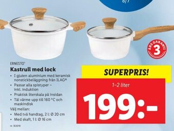 Lidl Kastrull med lock erbjuda