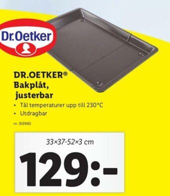 Dr.Oetker Bakplåt, justerbar