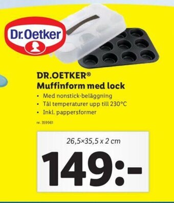 Lidl Dr.Oetker Muffinform med lock erbjuda