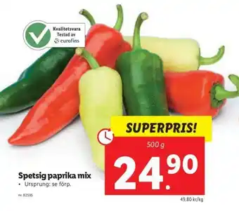 Lidl Spetsig paprika mix 500g erbjuda