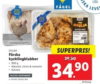 Lidl Färska kycklingklubbor erbjuda