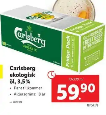 Lidl Carlsberg ekologisk 3,5% erbjuda