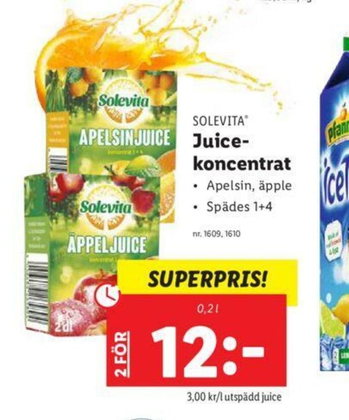Solevita Juice Koncentrat 0,2L erbjudande hos Lidl