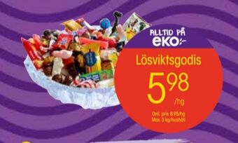 EKO Lösviktsgodis erbjuda
