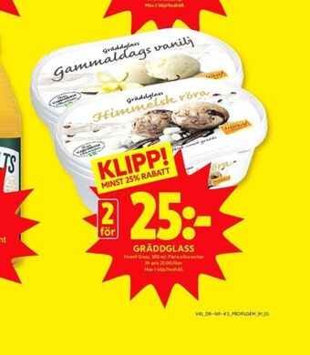 ICA Kvantum Triumf gräddglass erbjuda