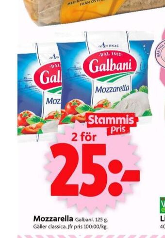 ICA Supermarket Galbani mozzarella erbjuda