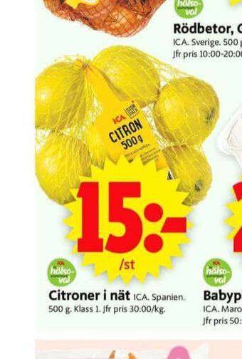 ICA Supermarket Ica citroner erbjuda