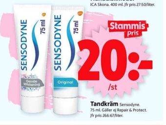 ICA Supermarket Sensodyne tandkräm erbjuda