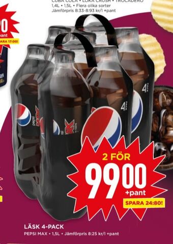 Willys Pepsi max läskedryck erbjuda
