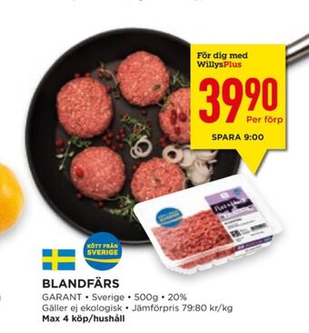 Willys Hemma Garant blandfärs erbjuda