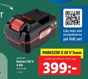 Lidl Batteri 20 v 4 ah erbjuda