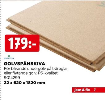 Jem&Fix Golvspånskiva erbjuda