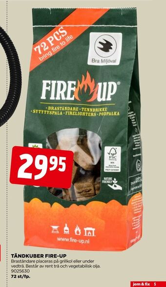 Jem&Fix Tändkuber fire-up erbjuda
