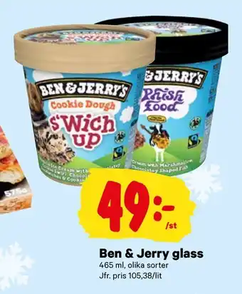 Ben & jerry glass