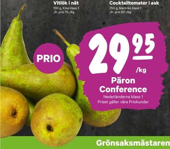 City Gross Päron conference erbjuda