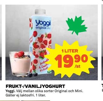 Coop Konsum Frukt-/vaniljyoghurt erbjuda