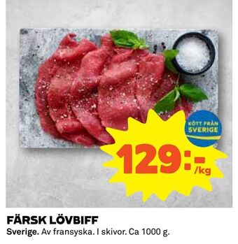 Färsk lövbiff