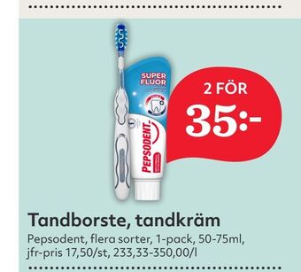 Hemköp Tandborste, tandkräm erbjuda