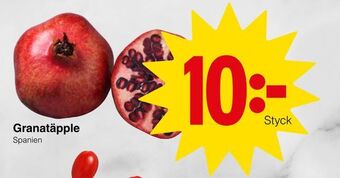 Matöppet Granatäpple erbjuda